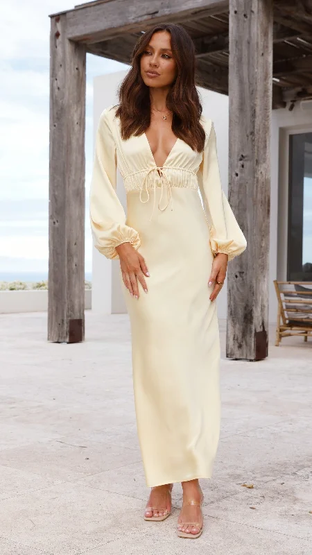Get It Now Amara Maxi Dress - Yellow