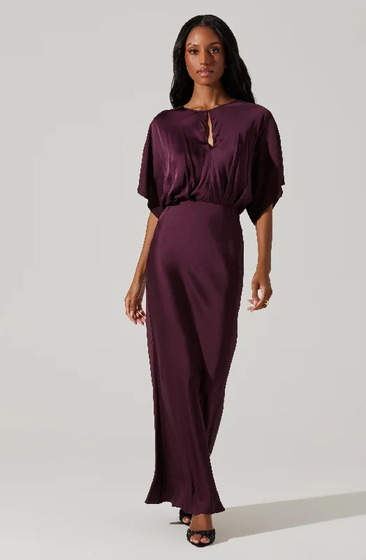 Offer of the Day Angelle Satin Dolman Maxi Dress
