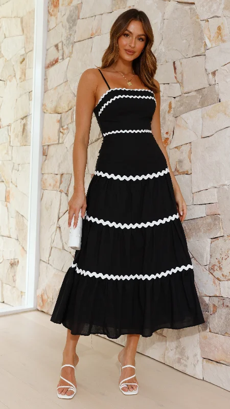 Final Clearance Blanca Maxi Dress - Black