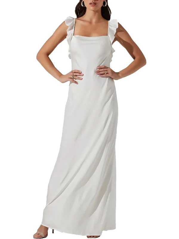 Seasonal Discounts Bryna Womens Satin Long Slip Dress