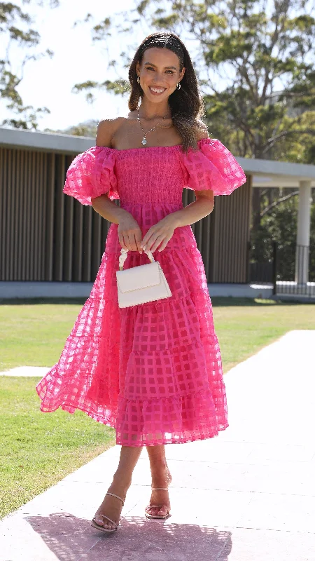 Weekend Massive Discounts Deemi Maxi Dress - Hot Pink