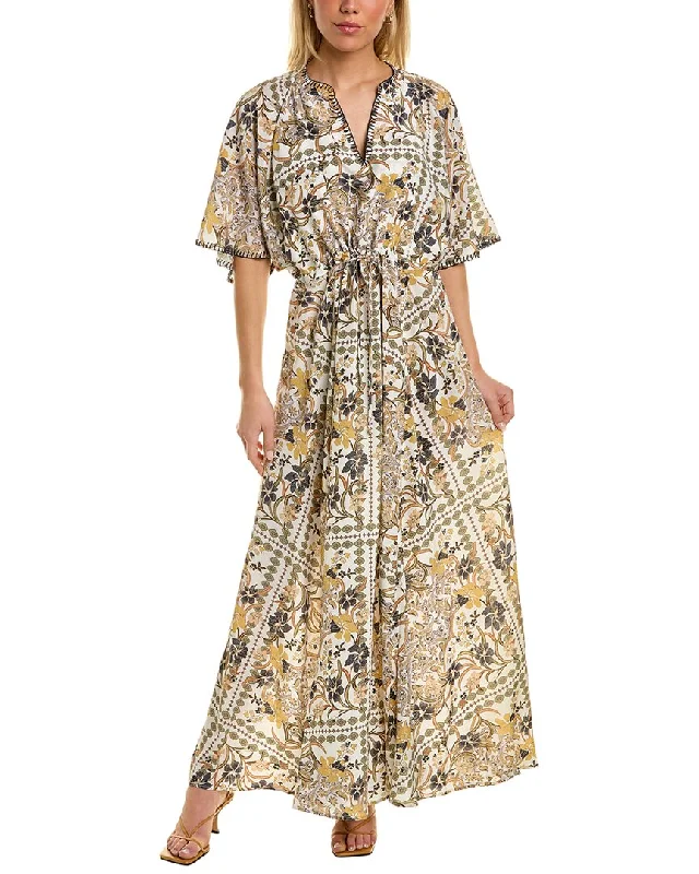Weekend Bargain Time Johnny Was Cruz Silk Maxi Dress