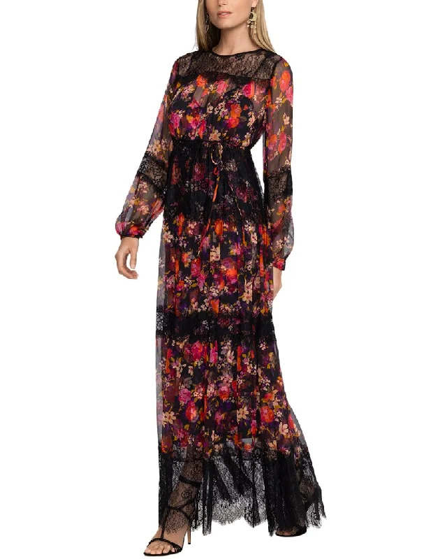 Massive Sale Event Johnny Was Ellie Lace Tiered Silk Maxi Dress