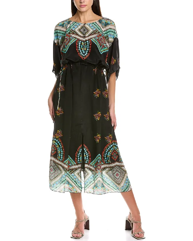 Big Savings Johnny Was Jewel Thalia Silk Maxi Dress