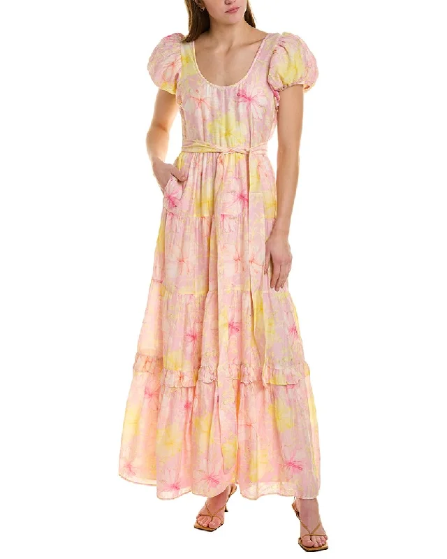 Weekend Deal Fest LoveShackFancy Karalie Silk-Blend Maxi Dress