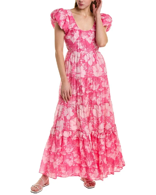 Weekend Best Buys LoveShackFancy Karalie Silk-Blend Maxi Dress