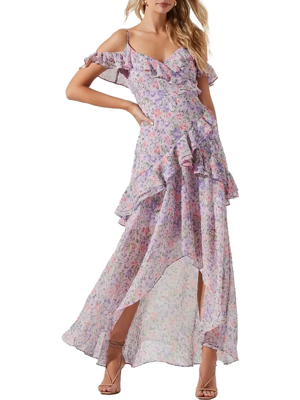 Weekend Deal Fever Pemberley Womens Floral Long Maxi Dress