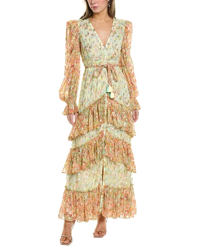 The Big Clearance Rococo Sand Clip Dot Maxi Dress