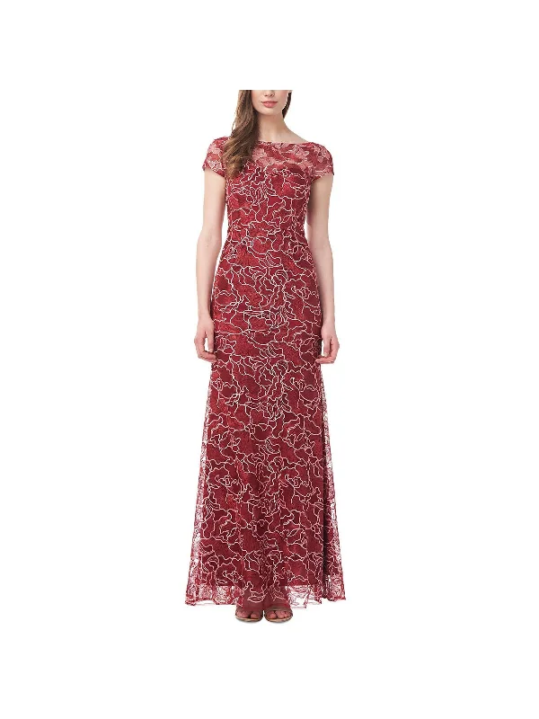 Weekend Price Drop Frenzy Womens Embroidered Lace Maxi Dress