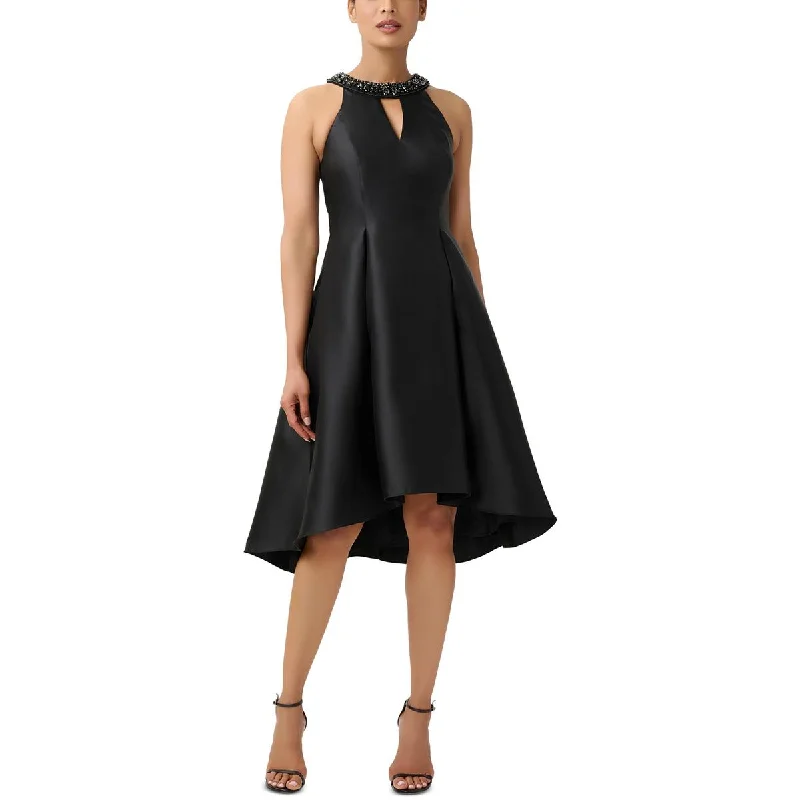 Weekend Mega Deals Adrianna Papell Womens Mikado Cocktail Midi Fit & Flare Dress