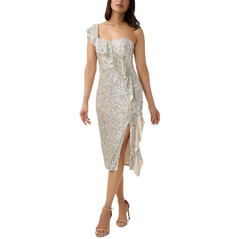 Weekend Buy More Save More Aidan by Aidan Mattox Womens Sequined Midi Cocktail and Party Dress