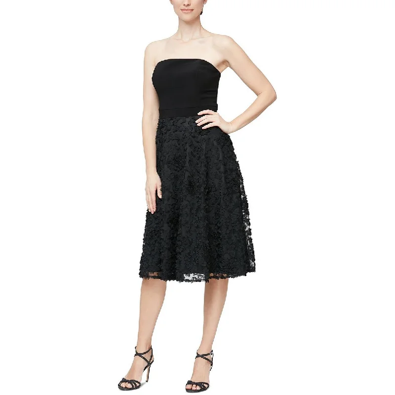 Weekend Clearance Event Alex & Eve Womens Strapless Midi Cocktail and Party Dress