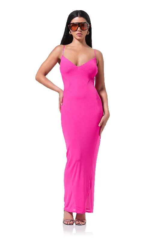 Weekend Offers You Love Alyson Midi Dress - Glow Pink