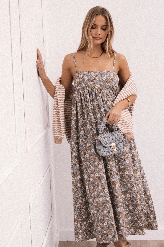 Exclusive Discounts Just for You Andy Maxi Dress - Olive Ditsy Floral