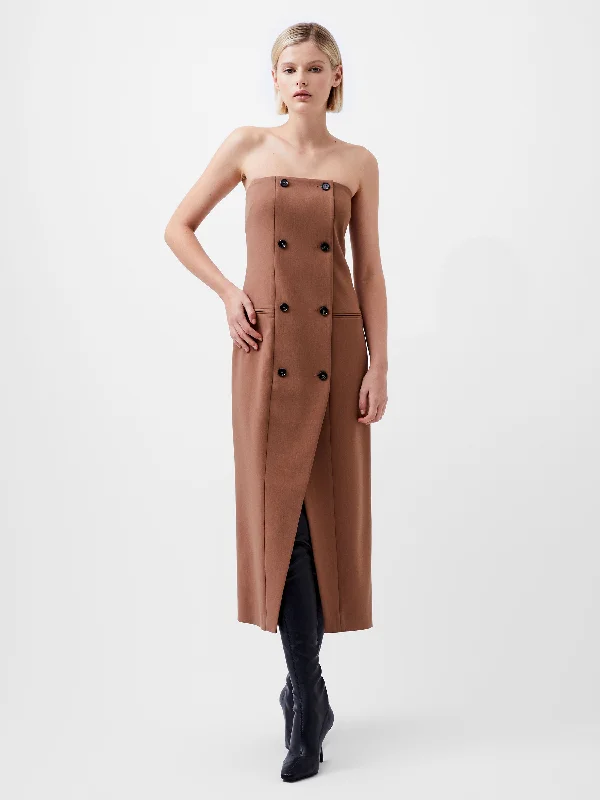Special Price Drop Azra Twill Bandeau Midi Dress