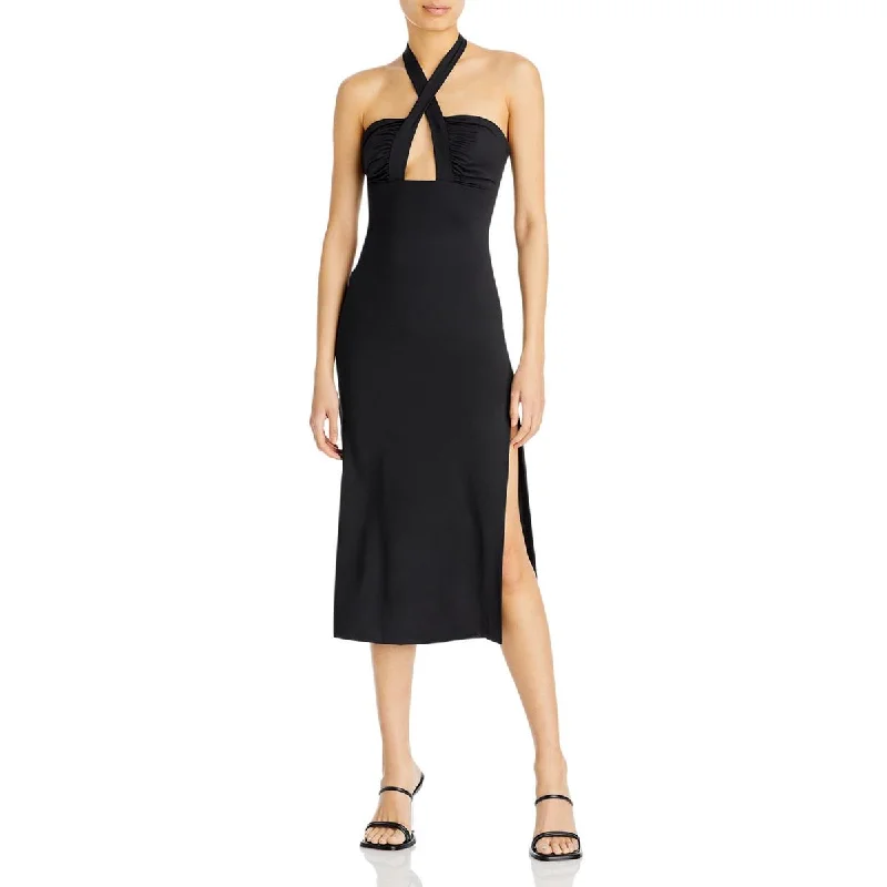 Weekend Bargain Bonanza Bardot Womens Guilia Tie Neck Midi Halter Dress