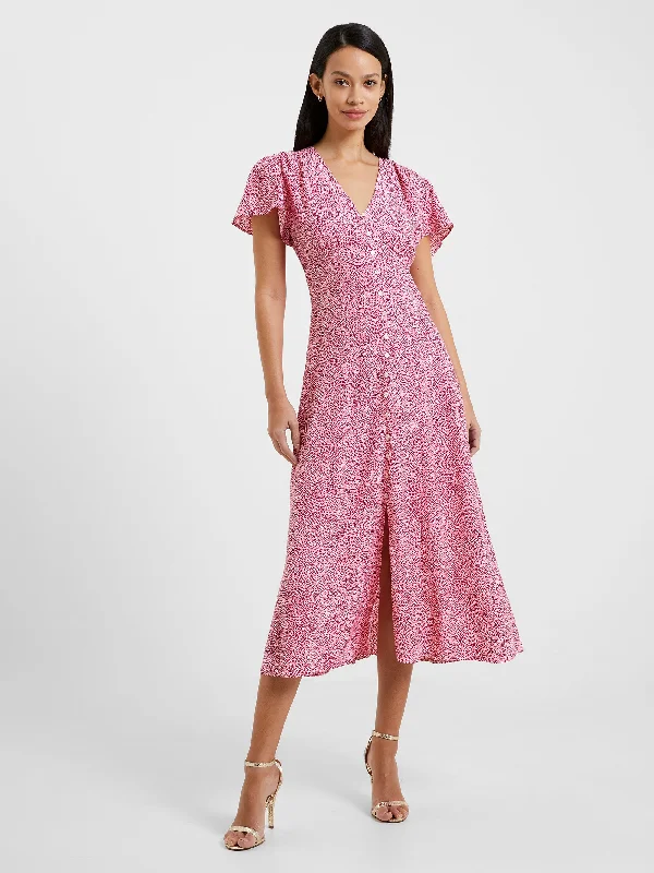 Last Chance Sale Bernice Eco Delphine V-Neck Midi Dress