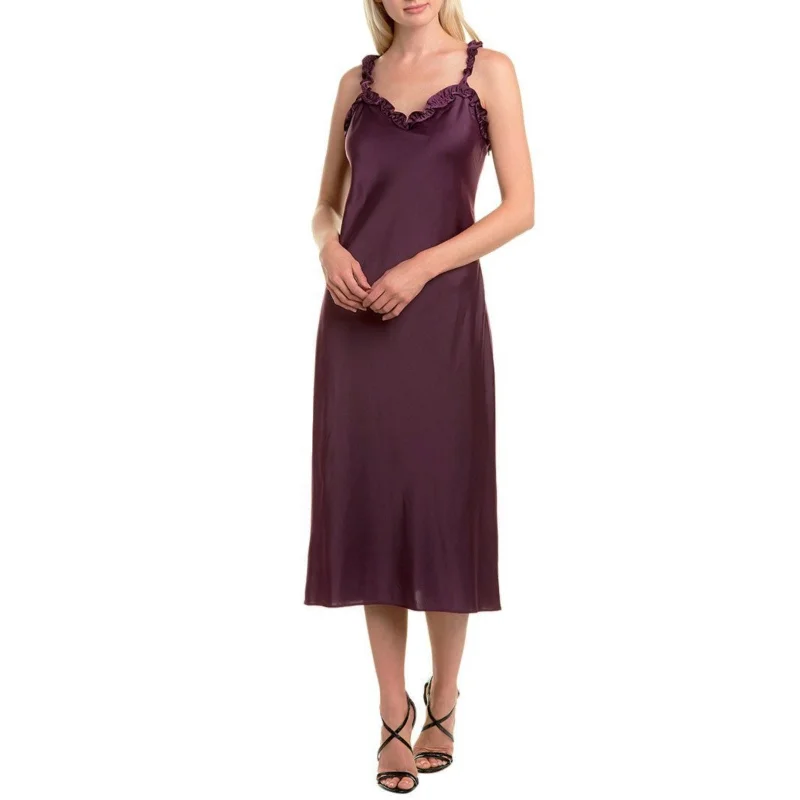 Limited-Time Deal BETSEY JOHNSON Women's Ruffle Straps Slip Midi Dress