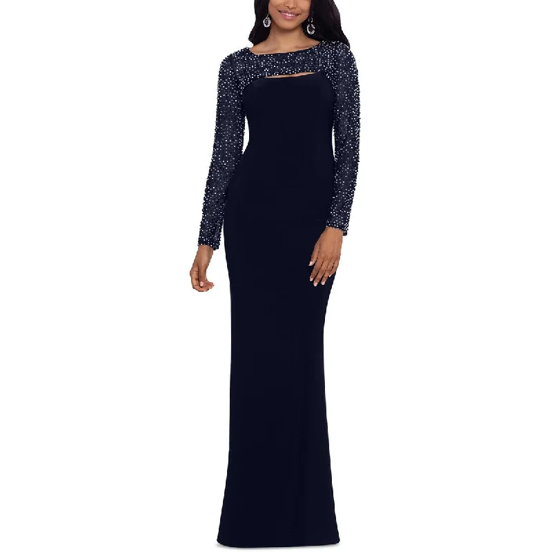 Weekend Bargain Weekends Betsy & Adam Womens Embellished Long Evening Dress
