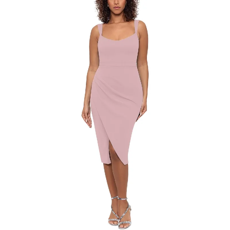 Weekend Shopping Deals Betsy & Adam Womens Faux Wrap Long Evening Dress