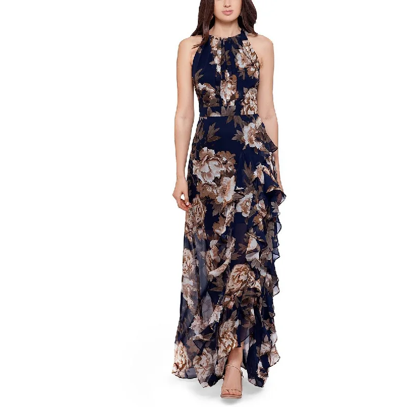Weekend Shop Now Betsy & Adam Womens Floral Print Evening Dress