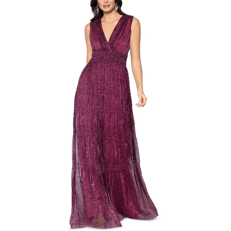 Massive Discounts Betsy & Adam Womens Metallic Evening Dress