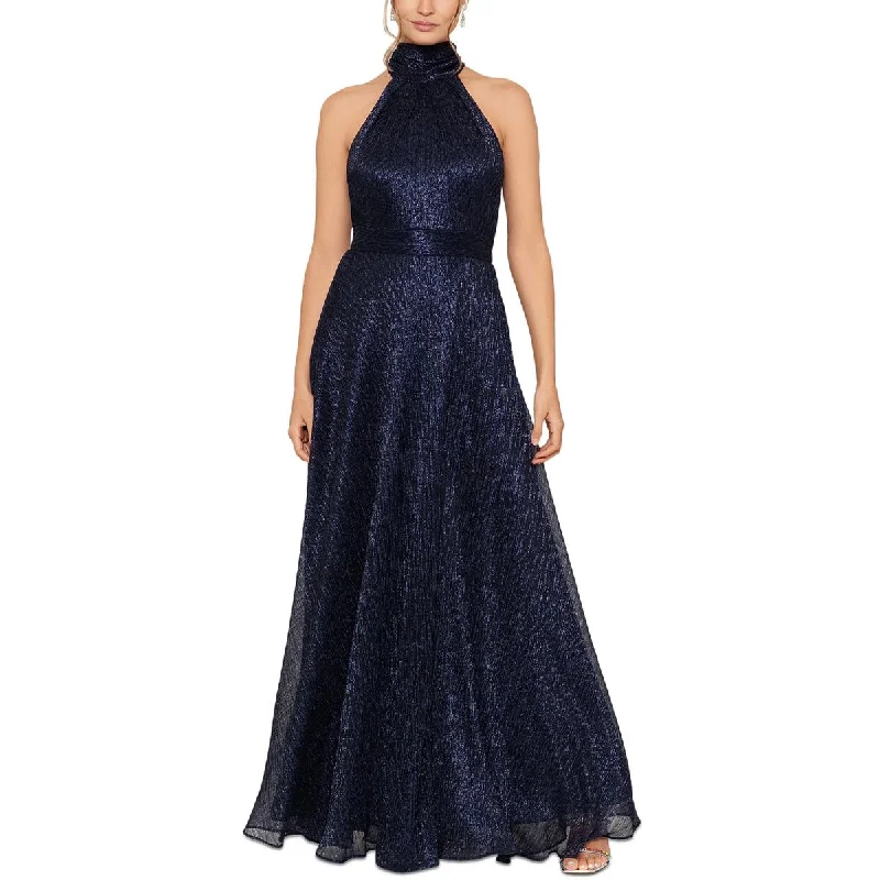 Today's Offer Betsy & Adam Womens Metallic Long Evening Dress