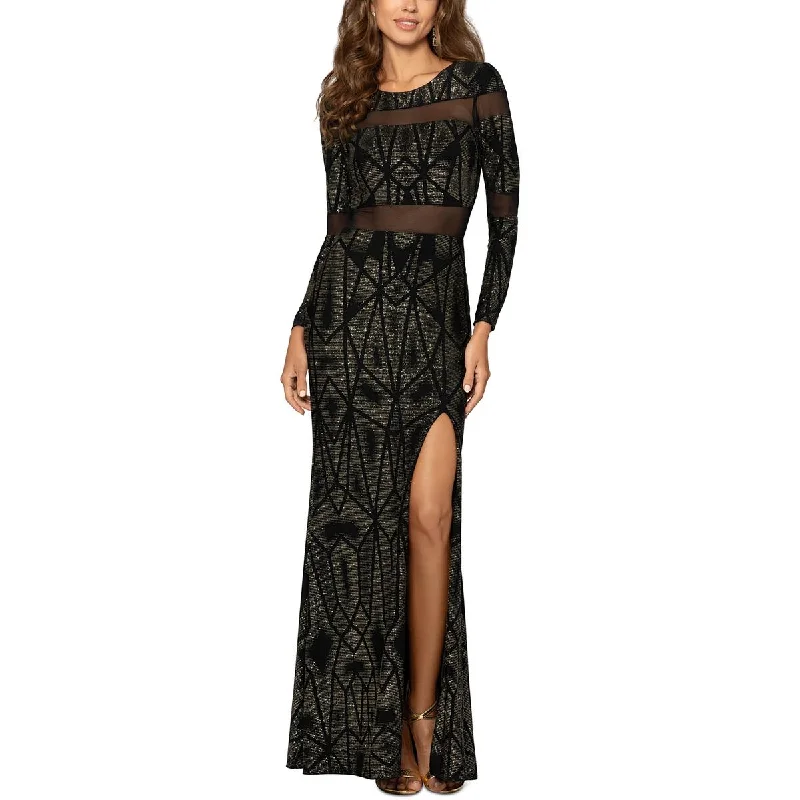 Limited-Time Discount Betsy & Adam Womens Metallic  Evening Dress