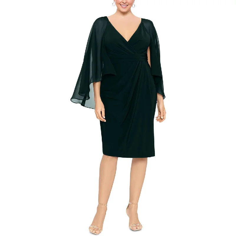 Flash Shopping Deal Betsy & Adam Womens Plus Ruched  Sheath Dress
