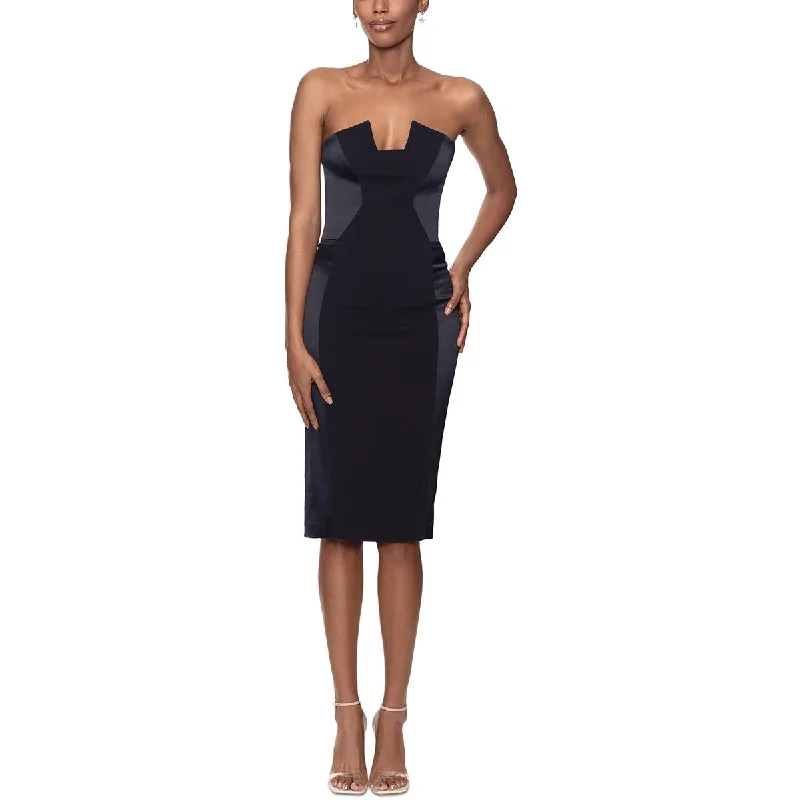 Best Deal of the Day Betsy & Adam Womens Satin Trim Satin Sheath Dress