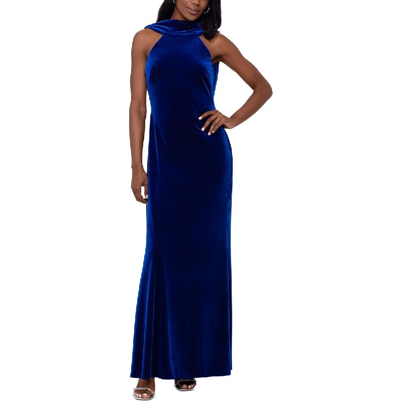Limited-Time Flash Deal Betsy & Adam Womens Velvet Long Evening Dress