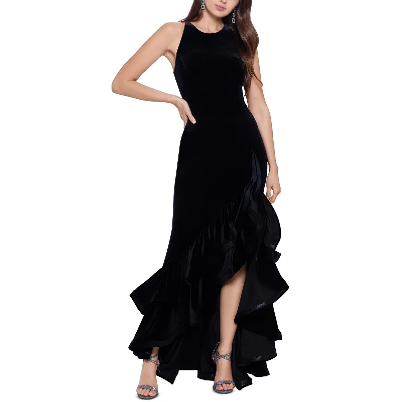 Exclusive Weekly Sale Betsy & Adam Womens Velvet Maxi Evening Dress