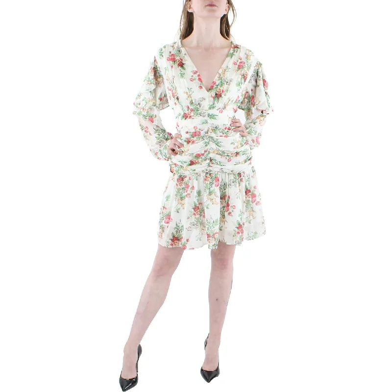 Weekend Specials Galore Beulah Womens Ruffled Short Shift Dress