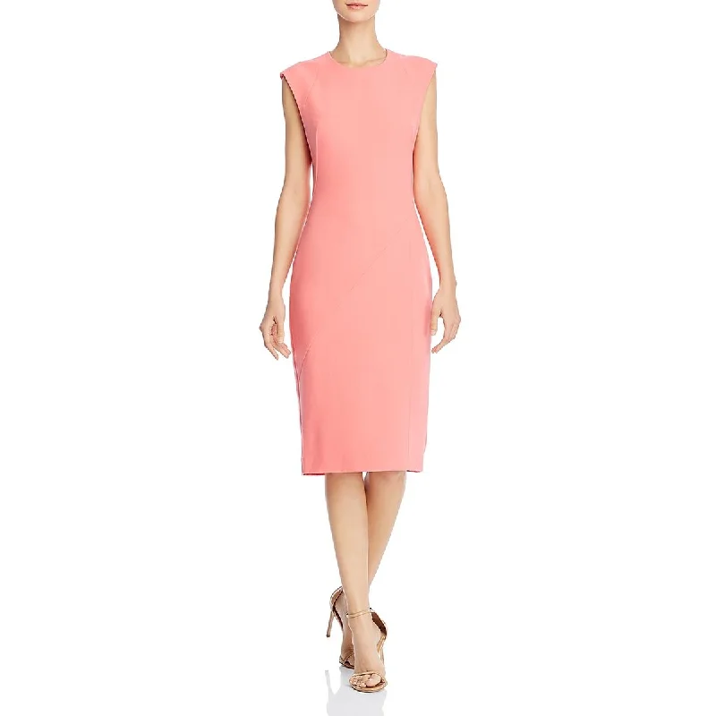 Weekend Exclusive Discounts Black Halo Womens Jewel Neck Knit Sheath Dress