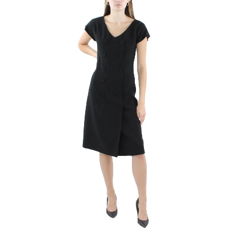 Weekend Exclusive Discounts Black Halo Womens Knee-Length Cap Sleeve Sheath Dress