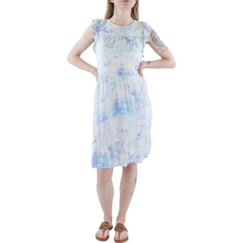 Hot Deals Black Tape_ Womens Crinkled Loose Shift Dress