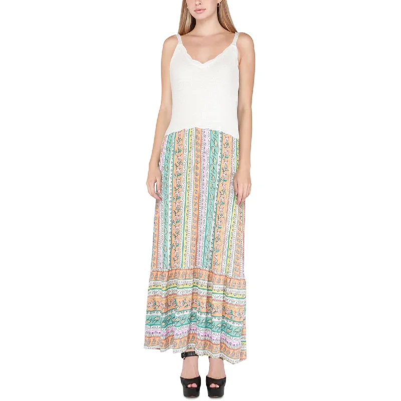 End-of-Season Sale Black Tape_ Womens Printed Long Sundress