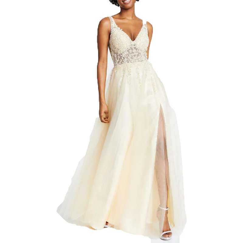 Unbeatable Offer Blondie Nites Womens Juniors Embellished Maxi Evening Dress