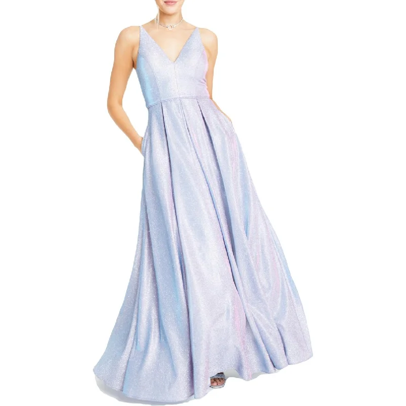 Seasonal Discounts Blondie Nites Womens Juniors Glitter Maxi Evening Dress