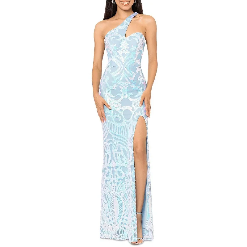 Shop Now and Save Blondie Nites Womens Juniors Iridescent Sequined Evening Dress