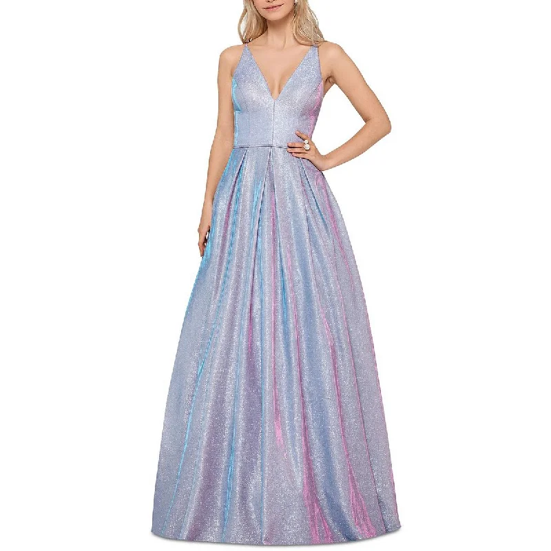 Exclusive Flash Sale Blondie Nites Womens Juniors Metallic  Evening Dress