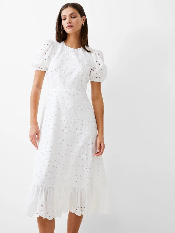 Crazy Price Cuts Broderie Tiered Midi Dress