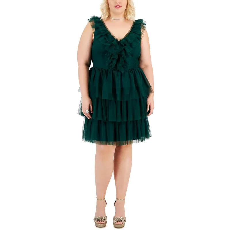 Seasonal Discounts City Studios Womens Plus Tulle Midi Cocktail And Party Dress