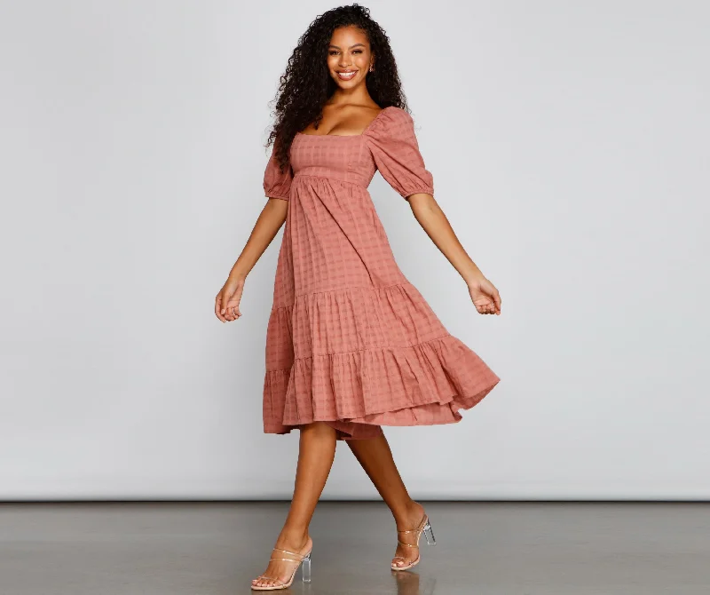 Weekend Price Drops Sweet Beauty Stylish A-Line Midi Dress