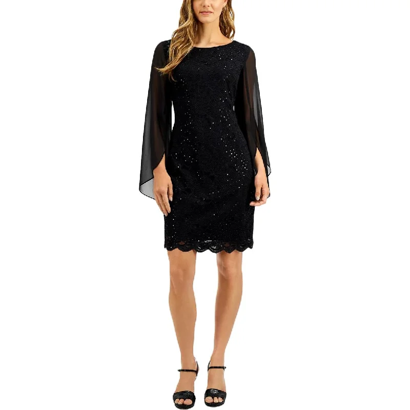 Crazy Price Cuts Connected Apparel Womens Lace Midi Cocktail and Party Dress