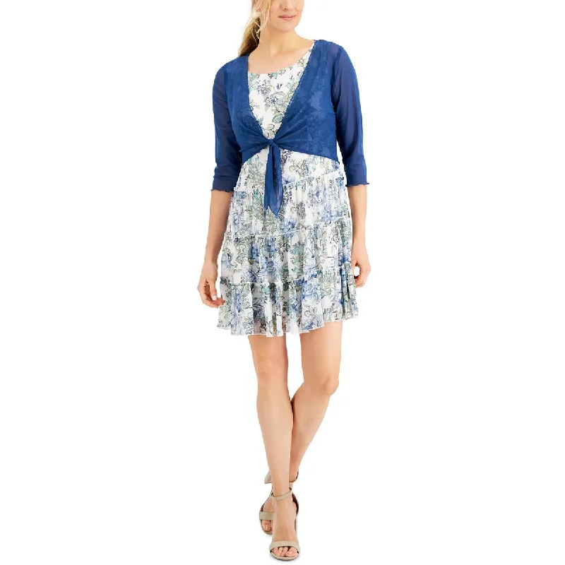 Massive Sale Event Connected Apparel Womens Petites Party Two-Piece Shift Dress