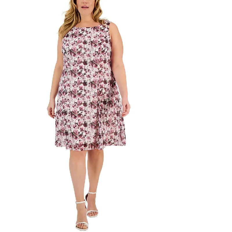 Shop & Get More Connected Apparel Womens Plus Chiffon Midi Sundress
