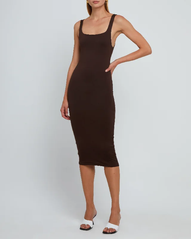 Weekend Shopping Deals Contouring Tank Midi Dress