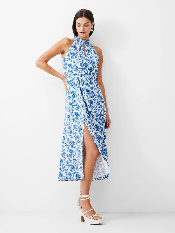 Savings Galore Cosette Halterneck Keyhole Midi Dress