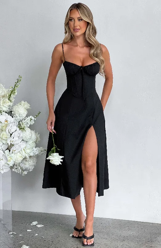 Weekend Savings Bonanza Deanna Midi Dress - Black